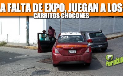A FALTA DE EXPO, JUEGAN A LOS CARROS CHOCONES
