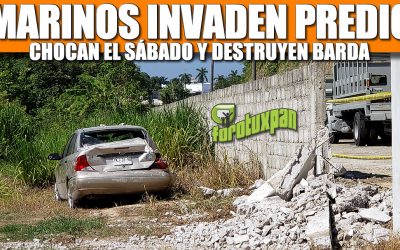 MARINOS INVADEN PREDIO, CHOCAN Y DESTRUYEN BARDA