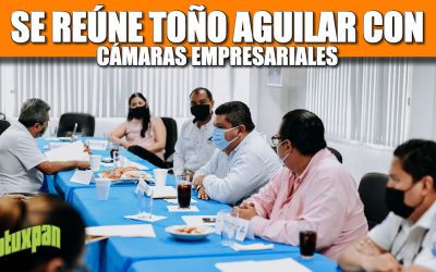 SE REÚNE TOÑO AGUILAR CON CÁMARA DE COMERCIO Y ALGUNOS REPRESENTANTES DE ASOCIACIONES