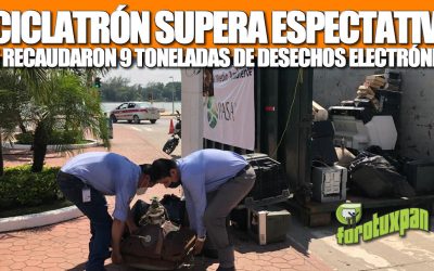 RECICLATRÓN SUPERA EXPECTATIVAS; SE RECABARON 9 TONELADAS DE DESECHOS ELECTRÓNICOS