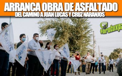 GOBIERNO DE TUXPAN ARRANCA OBRA DE ASFALTADO DEL CAMINO A JUAN LUCAS Y CRUZ NARANJOS