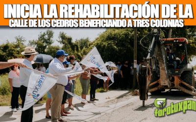 GOBIERNO DE TUXPAN INICIA LA REHABILITACIÓN DE LA CALLE CEDROS QUE BENEFICIA A TRES FRACCIONAMIENTOS