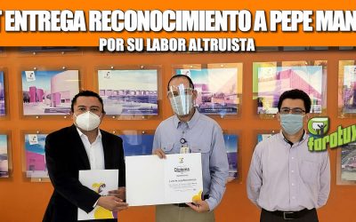 CRIT ENTREGA RECONOCIMIENTO A PEPE MANCHA POR SU LABOR ALTRUISTA