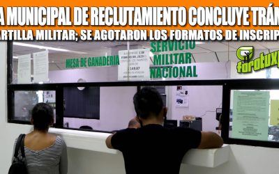 JUNTA MUNICIPAL DE RECLUTAMIENTO CONCLUYE TRÁMITES DE CARTILLA MILITAR; SE AGOTARON LOS FORMATOS DE INSCRIPCIÓN.