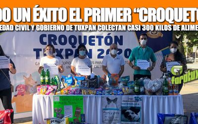 TODO UN ÉXITO EL PRIMER “CROQUETÓN”, SOCIEDAD CIVIL Y GOBIERNO DE TUXPAN COLECTAN CASI 300 KILOS DE ALIMENTOS