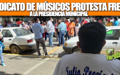 SINDICATO DE MÚSICOS Y SONIDEROS PROTESTARON FRENTE A PRESIDENCIA