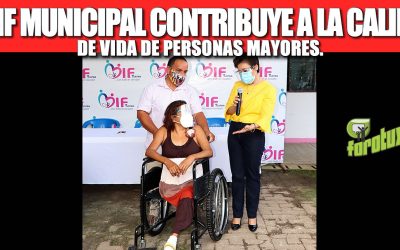 EL DIF MUNICIPAL CONTRIBUYE A LA CALIDAD DE VIDA DE PERSONAS MAYORES.