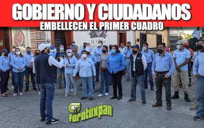 GOBIERNO Y CIUDADANOS EMBELLECEN EL PRIMER CUADRO