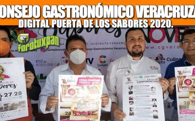 PRESENTA CONSEJO GASTRONÓMICO VERACRUZANO EL SEGUNDO FESTIVAL GASTRONÓMICO DIGITAL PUERTA DE LOS SABORES 2020.