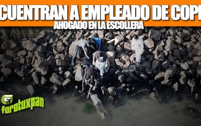 ENCUENTRAN A EMPLEADO DE COPPEL AHOGADO EN LA ESCOLLERA