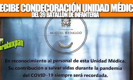 RECIBE CONDECORACIÓN UNIDAD MÉDICA DEL 39 BATALLÓN DE INFANTERÍA
