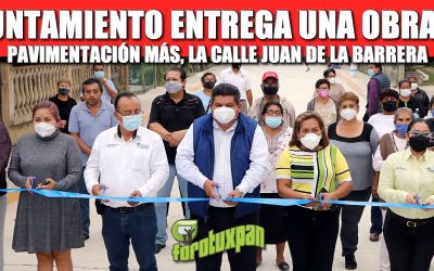 AYUNTAMIENTO ENTREGA UNA OBRA DE PAVIMENTACIÓN MÁS, LA CALLE JUAN DE LA BARRERA
