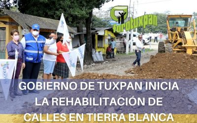 Gobierno de Tuxpan inicia la rehabilitación de calles en Tierra Blanca
