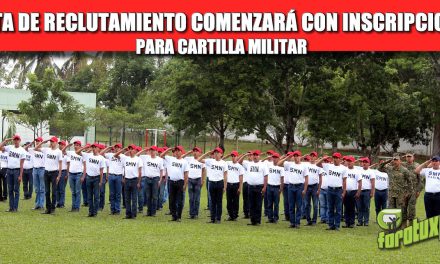 JUNTA DE RECLUTAMIENTO COMENZARÁ CON INSCRIPCIONES PARA CARTILLA MILITAR