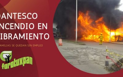 Dantesco Incendio en Libramiento