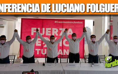 CONFERENCIA DE LUCIANO FOLGUERAS PIOLI PRESIDENTE EN TUXPAN DEL PARTIDO FUERZA MEXICO