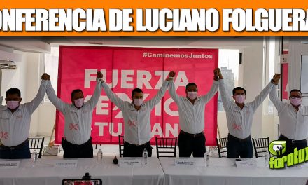 CONFERENCIA DE LUCIANO FOLGUERAS PIOLI PRESIDENTE EN TUXPAN DEL PARTIDO FUERZA MEXICO