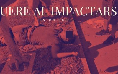 MUERE AL IMPACTARSE EN UN POSTE