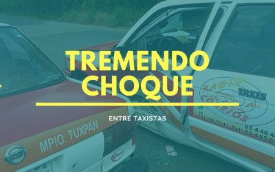 TREMENDO CHOQUE ENTRE DOS TAXIS