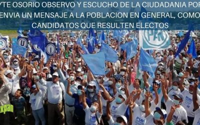 MAYTE OSORIO OBSERVO Y ESCUCHO DE LA CIUDADANIA POR LO CUAL ENVIA UN MENSAJE A LA POBLACION EN GENERAL, COMO A LOS CANDIDATOS QUE RESULTEN ELECTOS