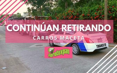 Continúan retirando AUTOS MACETA