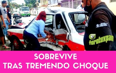 Sobrevive tras tremendo CHOQUE