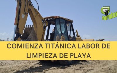 COMIENZA TITÁNICA LABOR DE LIMPIEZA DE PLAYA