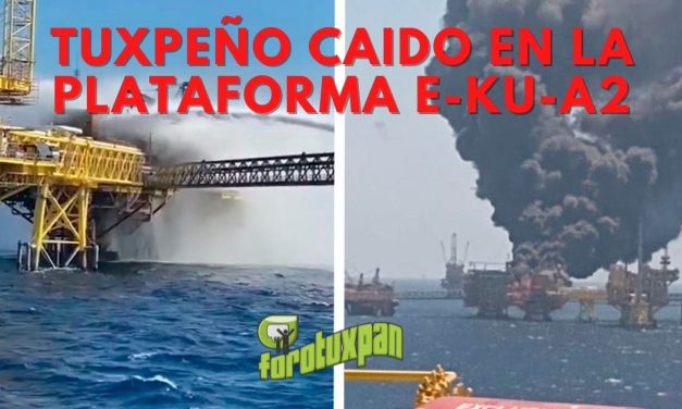 Tuxpeño caido en la plataforma E-KU-A2