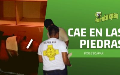 CAE EN LAS PIEDRAS POR ESCAPAR