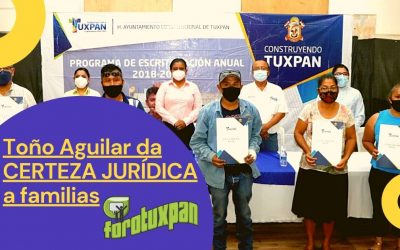 TOÑO AGUILAR DA CERTEZA JURIDICA A MÁS FAMILIAS