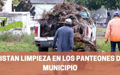 ALISTAN LIMPIEZA EN LOS PANTEONES DEL MUNICIPIO