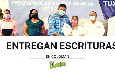 TOÑO AGUILAR ENTREGA 130 ESCRITURAS EN LOMAS DE COLOMAN