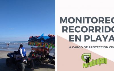 MONITOREO Y RECORRIDOS EN PLAYA A CARGO DE PROTECCIÓN CIVIL