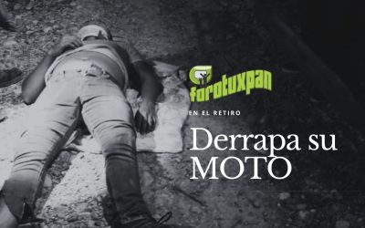 DERRAPA SU MOTO EN EL RETIRO