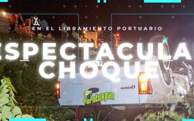 ESPECTACULAR CHOQUE EN EL LIBRAMIENTO PORTUARIO