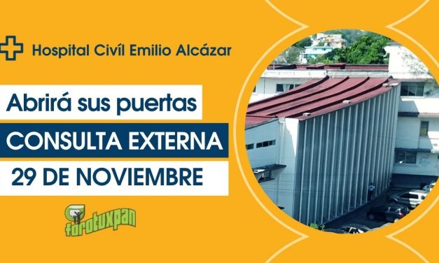 Reanudarán la CONSULTA EXTERNA en el Emilio Alcázar