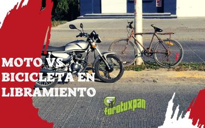 MOTO VS BICICLETA en Libramiento