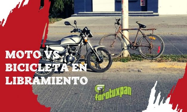 MOTO VS BICICLETA en Libramiento