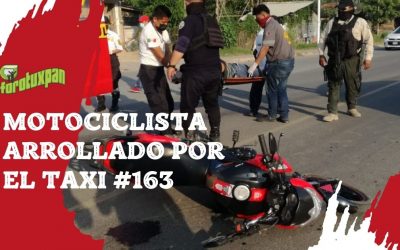 MOTOCICLISTA ARROLLADO POR EL TAXI 163
