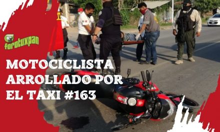 MOTOCICLISTA ARROLLADO POR EL TAXI 163