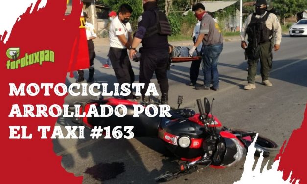 MOTOCICLISTA ARROLLADO POR EL TAXI 163