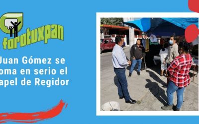 Juan Gómez se toma en serio el papel de Regidor