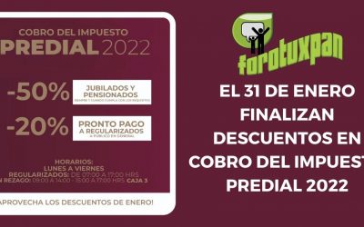El 31 de enero finalizan descuentos en cobro del impuesto predial 2022