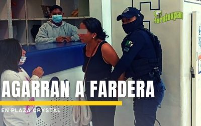 Agarran a fardera en Plaza Crystal
