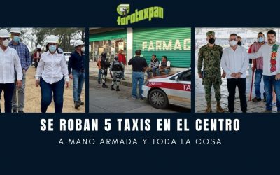 Se roban 5 taxis en el centro de Tuxpan