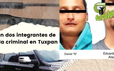 Caen dos integrantes de célula criminal en Tuxpan