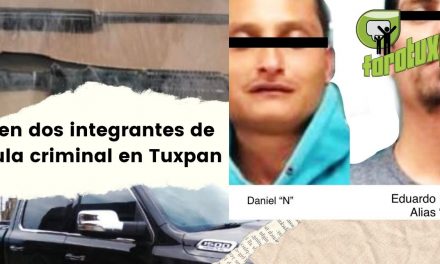 Caen dos integrantes de célula criminal en Tuxpan