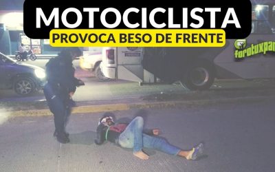 Motociclista provoca BESO de frente en la López