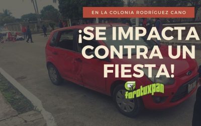 ¡SE IMPACTA CONTRA UN FIESTA!