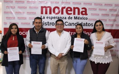 Registra Morena ante el OPLE sus candidaturas para elecciones extraordinarias